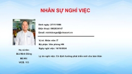 Nhân sự nghỉ việc