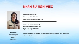 Nhân sự nghỉ việc