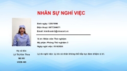 Nhân sự nghỉ việc