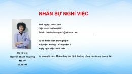  Nhân sự nghỉ việc