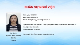 Nhân sự nghỉ việc