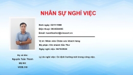 Nhân sự nghỉ việc