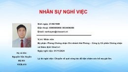 Nhân sự nghỉ việc