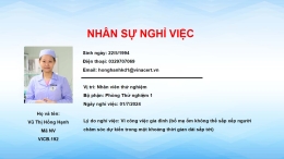 Nhân sự nghỉ việc