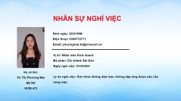 Nhân sự nghỉ việc